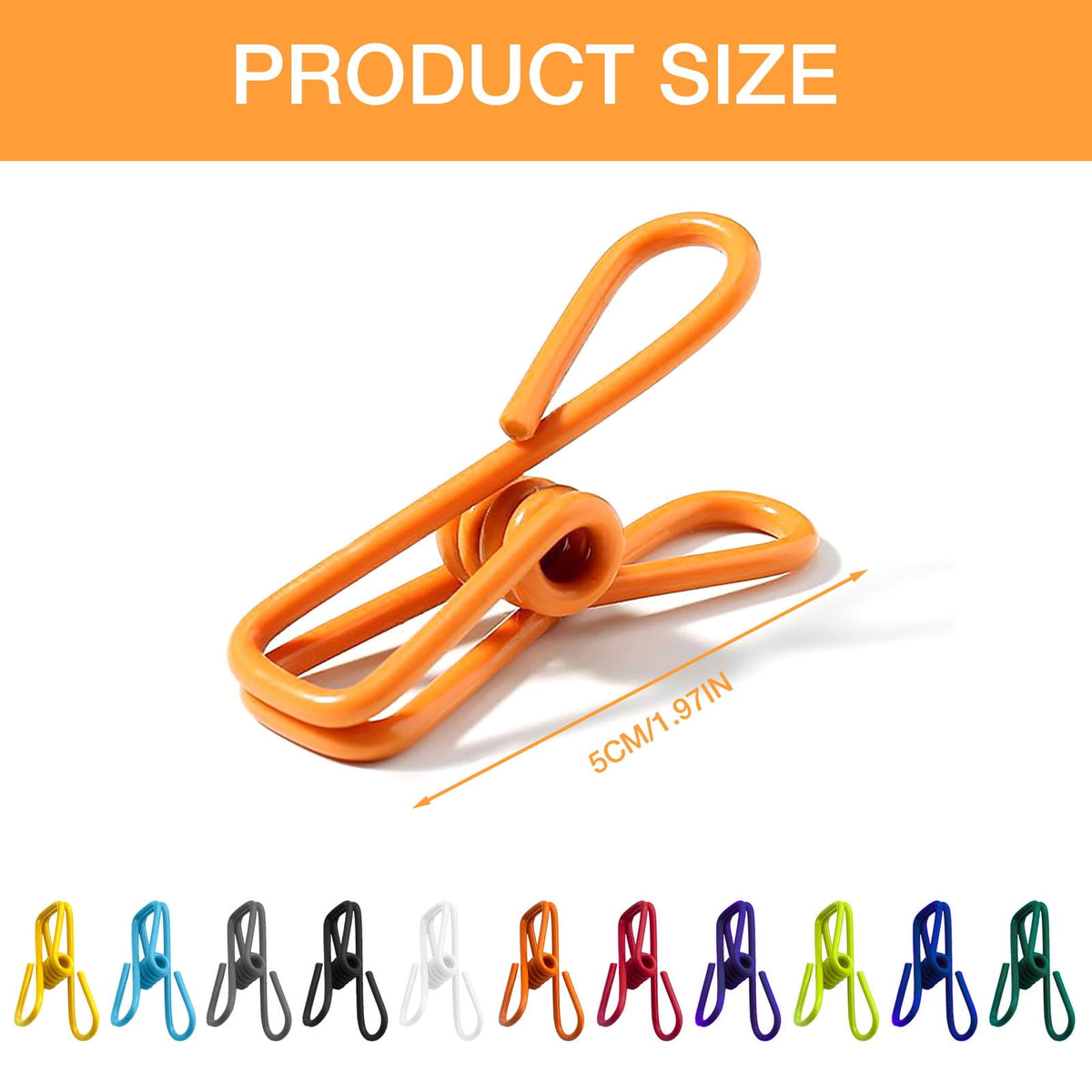 Chip Bag Clips, 10-Pack Coated Steel Food Sealing Clips, Assorted Colors, 1.97 Inch - Image 2