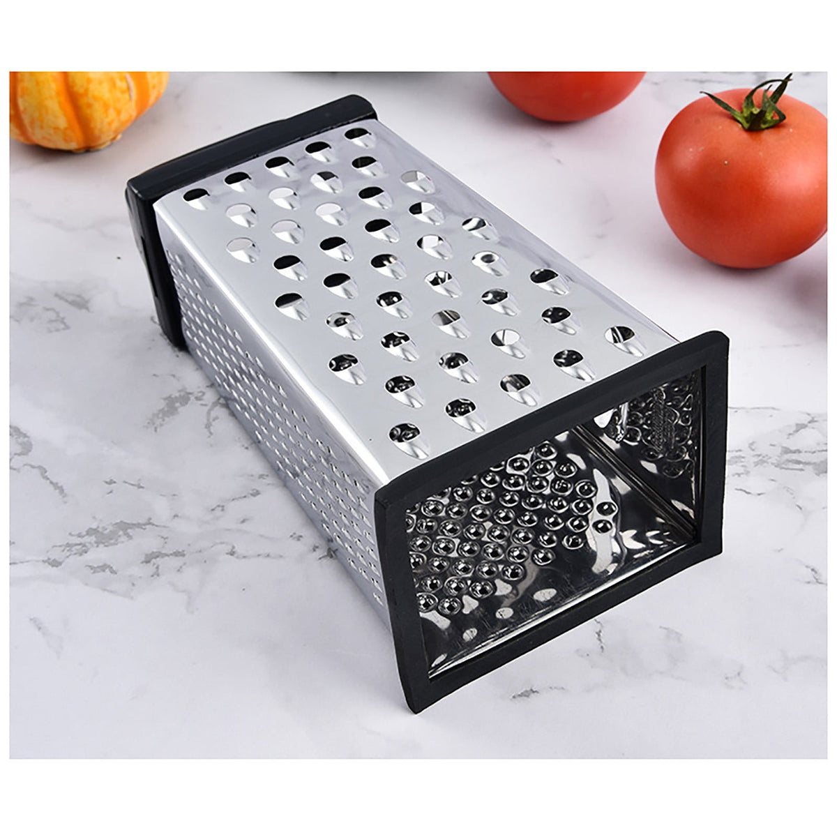 Four-Sided Box Grater, Stainless Steel with Fine, Medium and Coarse Faces and Comfort Handle - Image 5