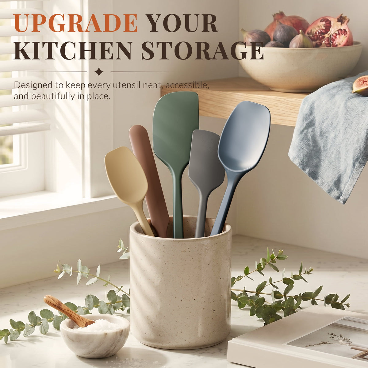 Silicone Spatula Set of 5, Stainless Steel Core, Heat Resistant to 560°F - Image 4