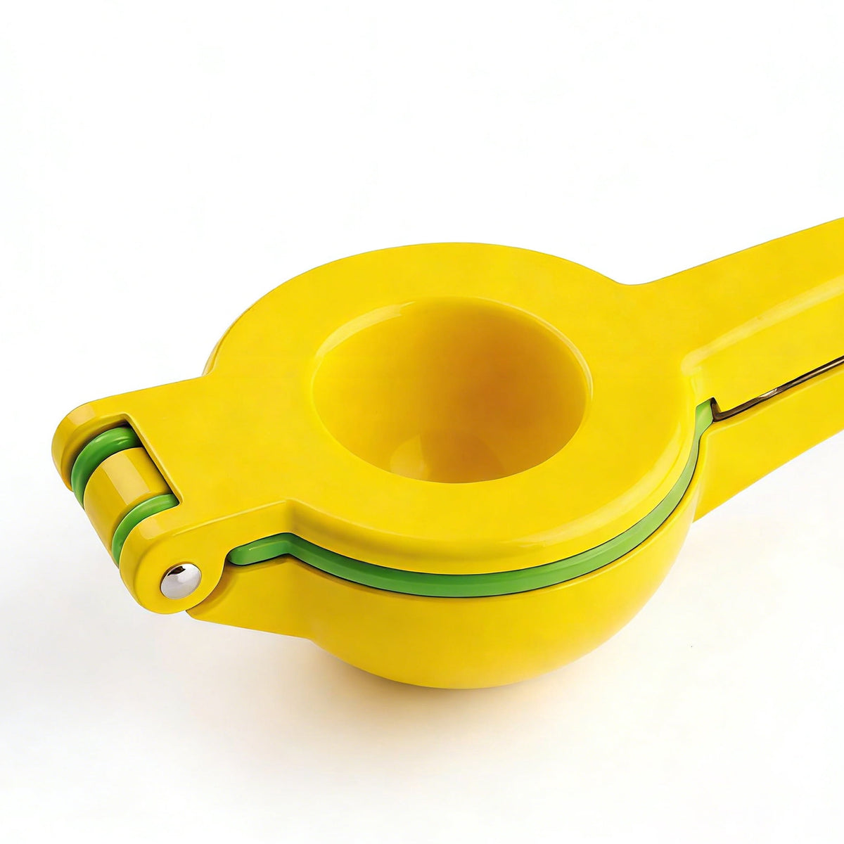 Handheld Citrus Squeezer, Dual-Size Metal Lemon and Lime Juicer, Yellow - Image 6