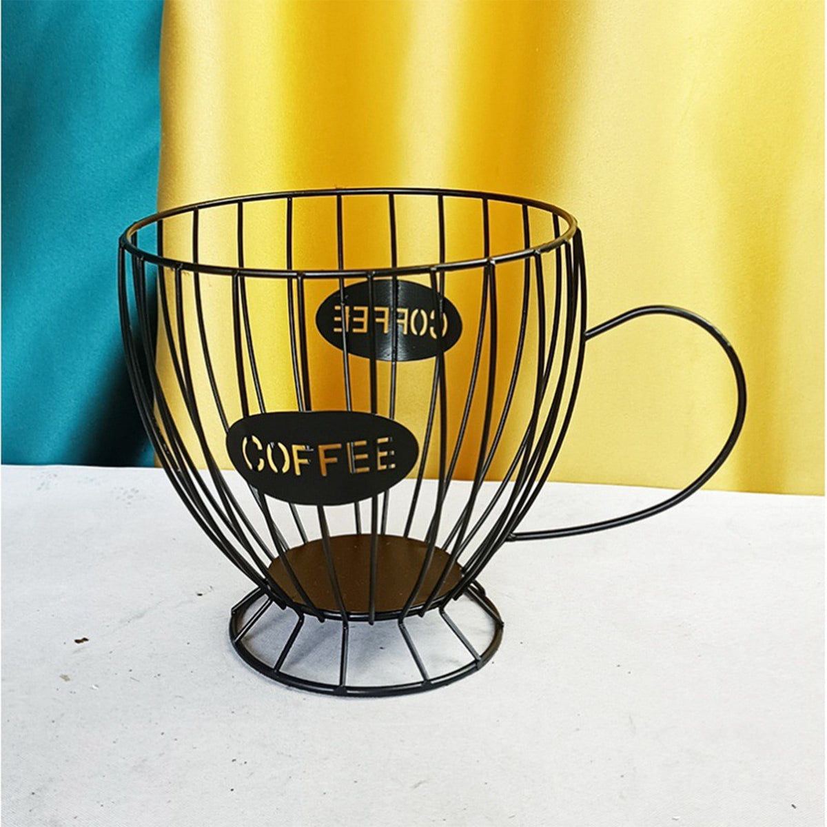 Coffee Pod Storage Basket, Black Wire Countertop Holder for Capsules and K-Cups - Image 2