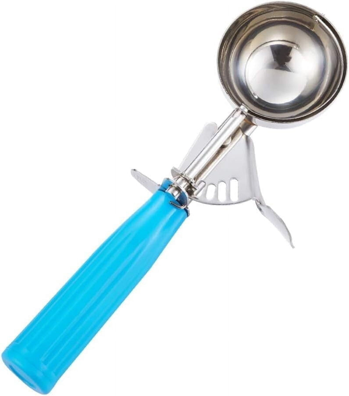 Portion Scoop, 2 oz Stainless Steel Disher with Blue Handle for Cookies, Cupcakes and Ice Cream - Image 2