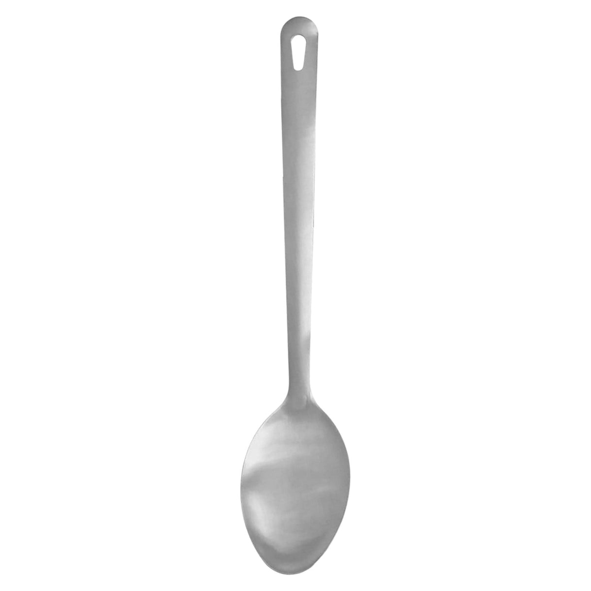 Stainless Steel Cooking Spoon, Solid Metal Serving and Stirring Spoon, 9.84 Inch - Image 2