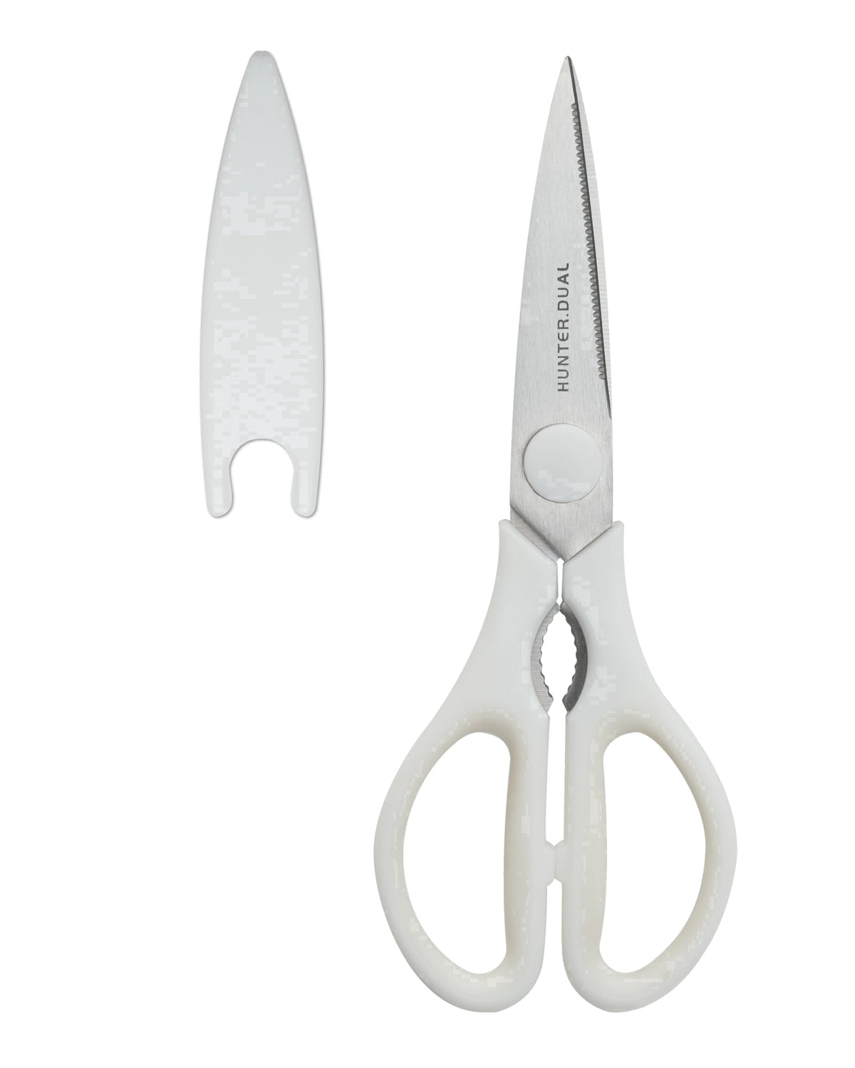 Heavy Duty Kitchen Shears, Come-Apart Poultry Scissors with Bottle Opener, 8.35 Inch, Cream