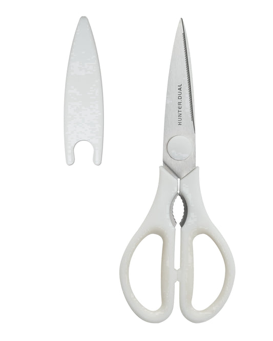Heavy Duty Kitchen Shears, Come-Apart Poultry Scissors with Bottle Opener, 8.35 Inch, Cream