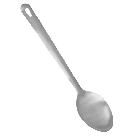 Stainless Steel Cooking Spoon, Solid Metal Serving and Stirring Spoon, 9.84 Inch