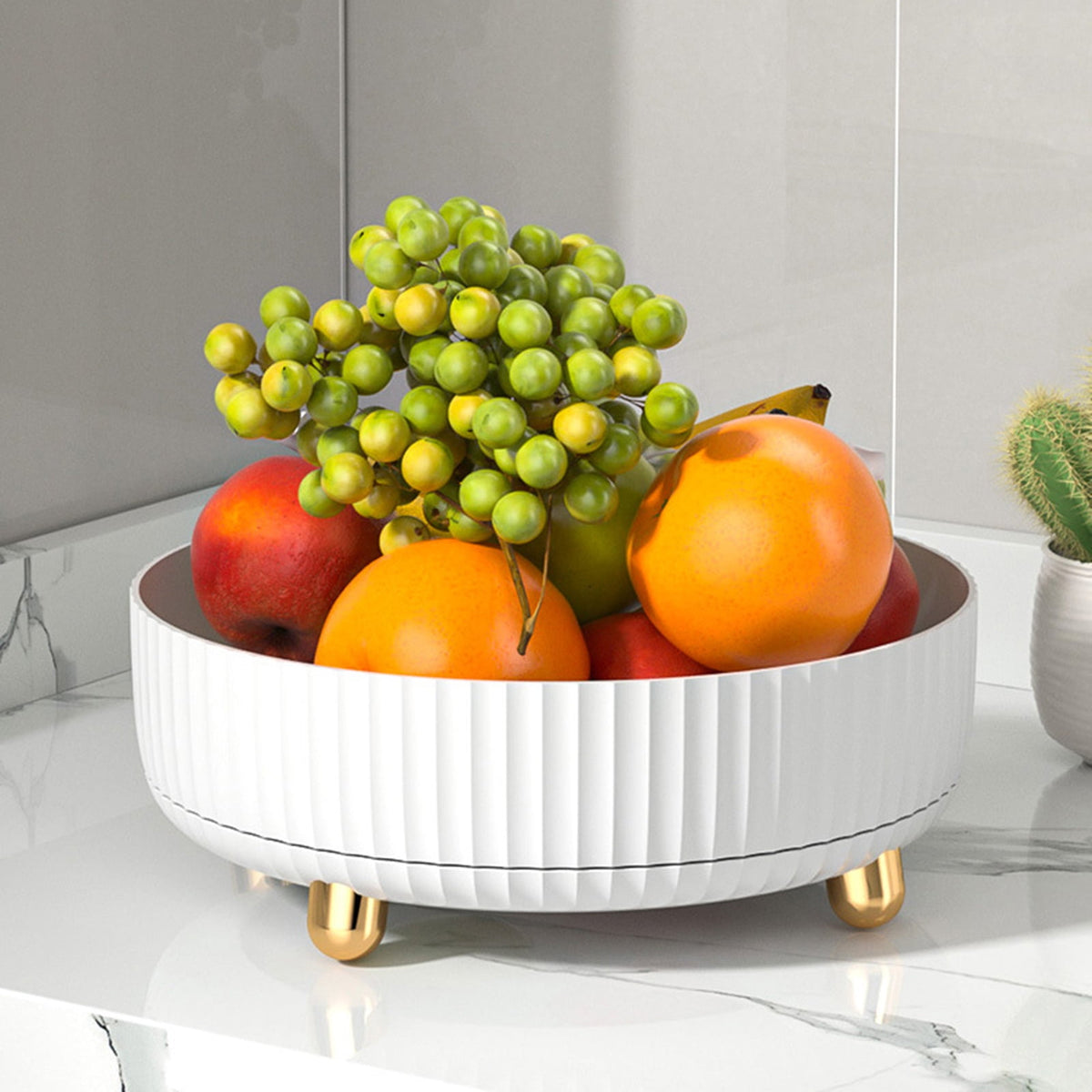 Lazy Susan Turntable, 8.6 Inch Rotating Plastic Organizer for Cabinets and Countertops - Image 2