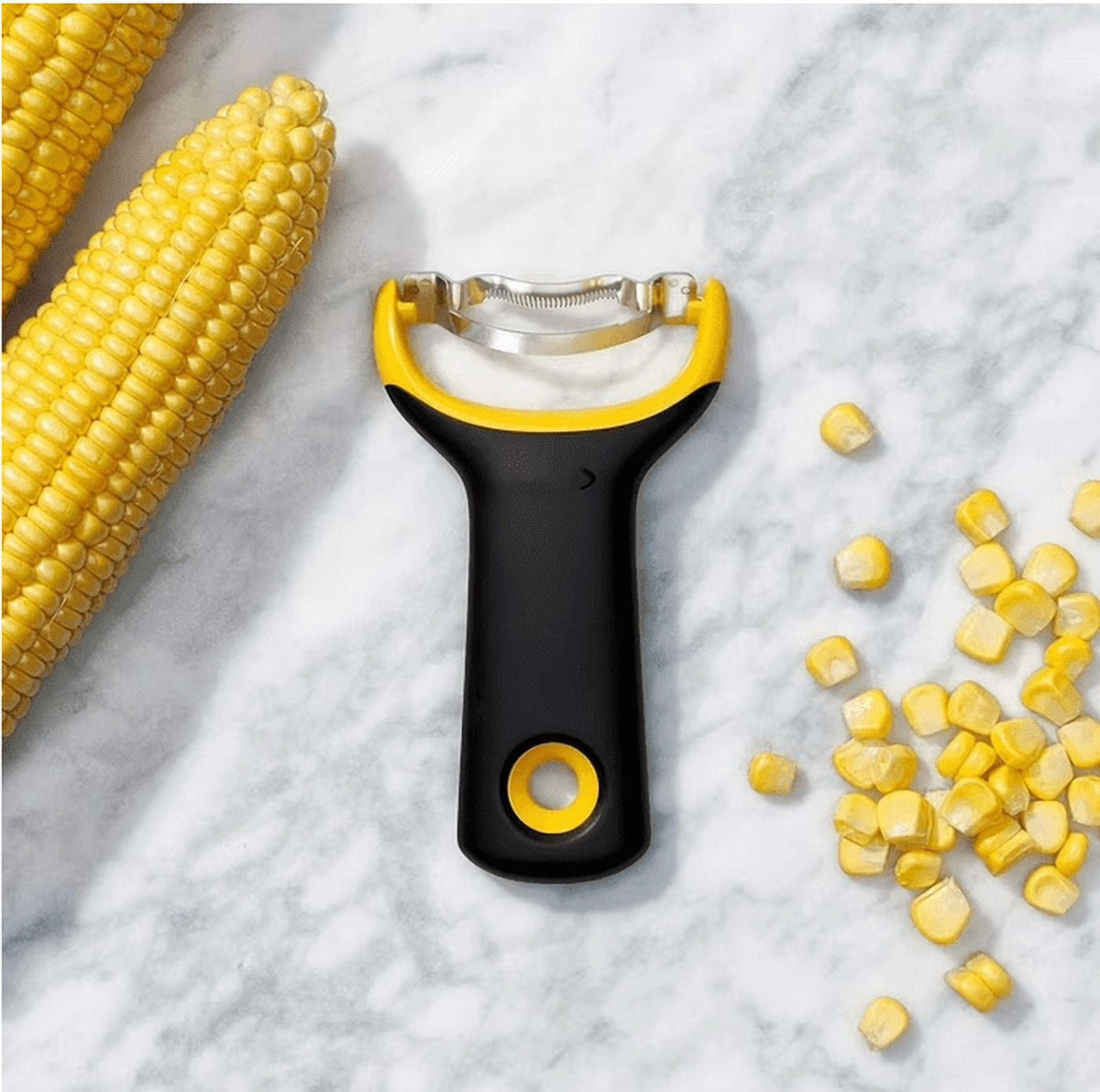 Corn Stripper with Stainless Steel Blade, Y-Peeler Shape Kernel Remover, Black - Image 5