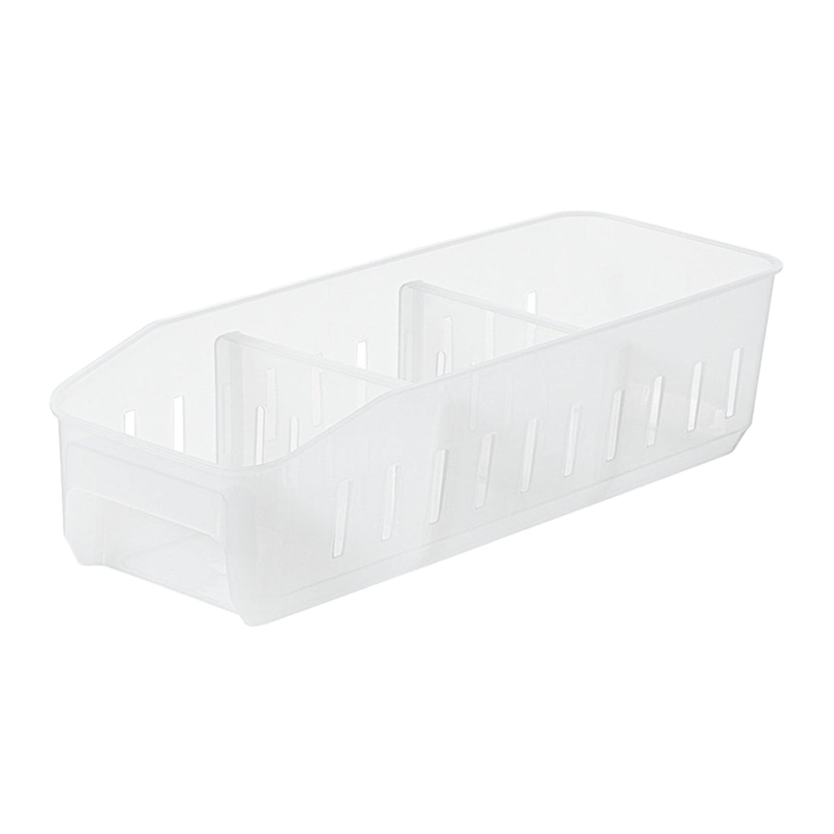 Stackable Freezer and Pantry Organizer Bins with Removable Dividers and Handles