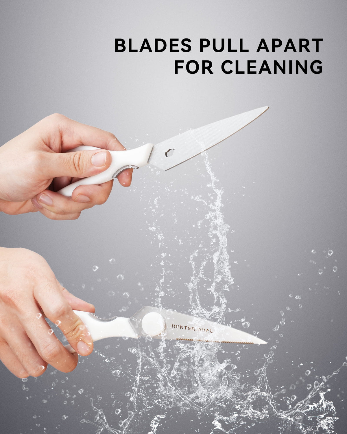 Heavy Duty Kitchen Shears, Come-Apart Poultry Scissors with Bottle Opener, 8.35 Inch, Cream - Image 6
