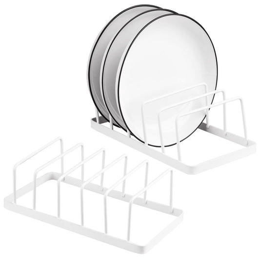 Pot Lid and Plate Rack, Alloy Steel Drying and Cabinet Organizer Stand, 2-Pack